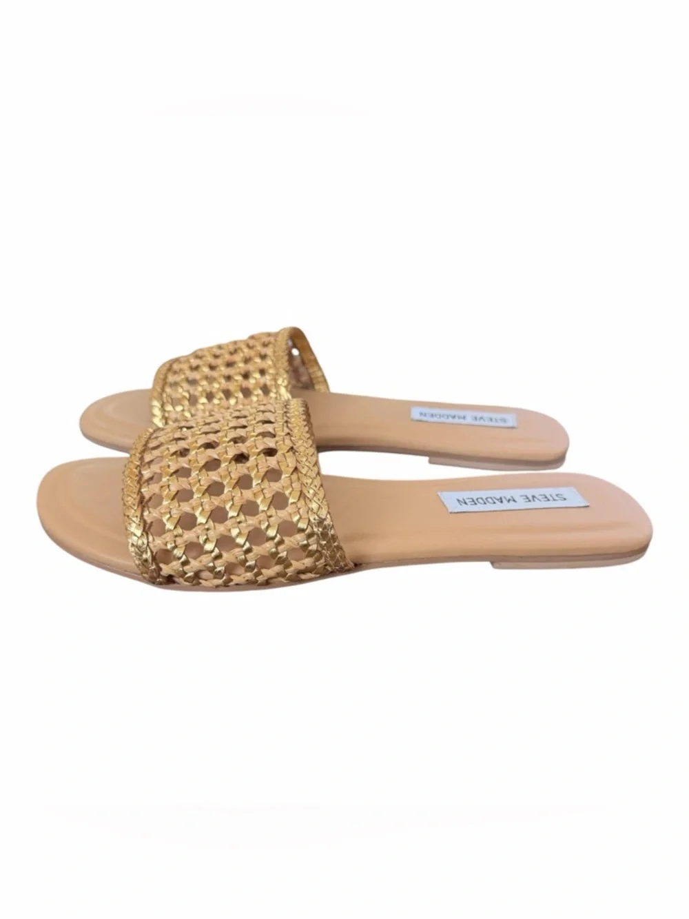 Steve Madden Gold‎ Woven Slide Sandal